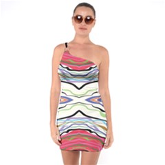 Bohemian Colorful Pattern B One Soulder Bodycon Dress by gloriasanchez