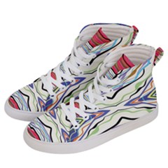 Bohemian Colorful Pattern B Men s Hi-top Skate Sneakers by gloriasanchez