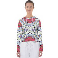 Bohemian Colorful Pattern B Women s Slouchy Sweat