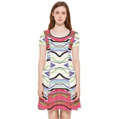 Bohemian Colorful Pattern B Inside Out Cap Sleeve Dress