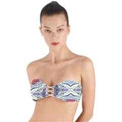 Bohemian Colorful Pattern B Twist Bandeau Bikini Top by gloriasanchez