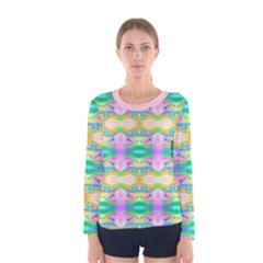 Colorful Neon Pattern  Women s Long Sleeve Tee