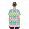 Colorful Neon Pattern  Skirt Hem Sports Top View2