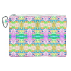 Colorful Neon Pattern  Canvas Cosmetic Bag (xl) by gloriasanchez