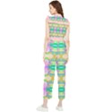 Colorful Neon Pattern  Women s Frill Top Jumpsuit View2