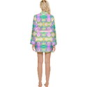 Colorful Neon Pattern  Long Sleeve Satin Robe View2