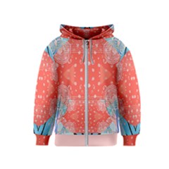 Chic Boho Print E Kids  Zipper Hoodie