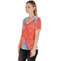 Chic Boho Print E Women s V-Neck Scrub Top View2