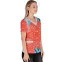 Chic Boho Print E Women s V-Neck Scrub Top View3