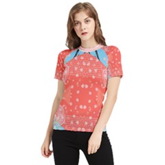 Chic Boho Print E Women s Short Sleeve Rash Guard