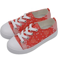 Chic Boho Print E Kids  Low Top Canvas Sneakers