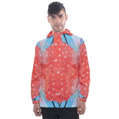 Chic Boho Print E Men s Front Pocket Pullover Windbreaker