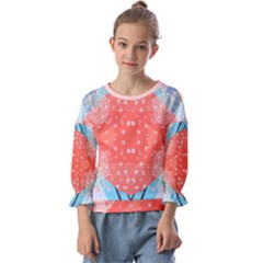 Chic Boho Print E Kids  Cuff Sleeve Top