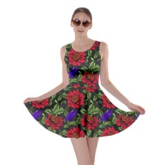 Spanish Passion Floral Pattern Skater Dress by gloriasanchez