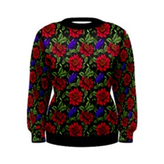 Spanish Passion Floral Pattern Women s Sweatshirt