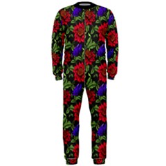 Spanish Passion Floral Pattern Onepiece Jumpsuit (men) 