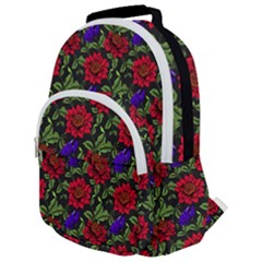 Spanish Passion Floral Pattern Rounded Multi Pocket Backpack by gloriasanchez