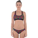 Spanish Passion Floral Pattern Cross Back Hipster Bikini Set View1