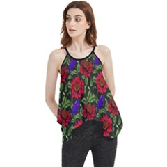 Spanish Passion Floral Pattern Flowy Camisole Tank Top by gloriasanchez