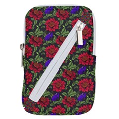 Spanish Passion Floral Pattern Belt Pouch Bag (small) by gloriasanchez