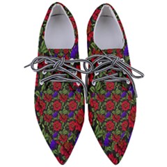 Spanish Passion Floral Pattern Pointed Oxford Shoes by gloriasanchez