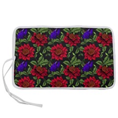 Spanish Passion Floral Pattern Pen Storage Case (m) by gloriasanchez