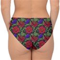 Spanish Passion Floral Pattern Double Strap Halter Bikini Bottom View2