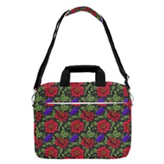 Spanish Passion Floral Pattern Macbook Pro Shoulder Laptop Bag (large) by gloriasanchez