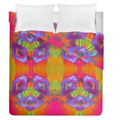 Glitch Futuristic Punk  Duvet Cover Double Side (queen Size) by gloriasanchez