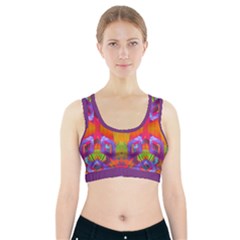 Glitch Futuristic Punk  Sports Bra With Pocket