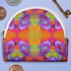 Glitch Futuristic Punk  Horseshoe Style Canvas Pouch by gloriasanchez