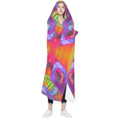 Glitch Futuristic Punk  Wearable Blanket by gloriasanchez