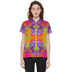 Glitch Futuristic Punk  Short Sleeve Pocket Shirt