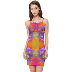 Glitch Futuristic Punk  Summer Tie Front Dress