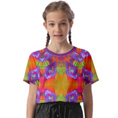 Glitch Futuristic Punk  Kids  Basic Tee by gloriasanchez