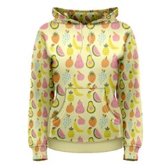 Tropical Fruits Pattern  Women s Pullover Hoodie