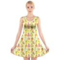 Tropical Fruits Pattern  V-Neck Sleeveless Dress View1