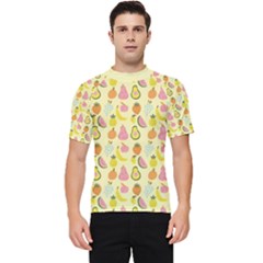 Tropical Fruits Pattern  Men s Short Sleeve Rash Guard