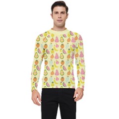 Tropical Fruits Pattern  Men s Long Sleeve Rash Guard by gloriasanchez