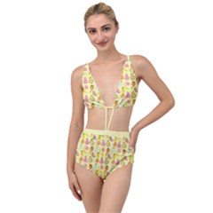 Tropical Fruits Pattern  Tied Up Two Piece Swimsuit by gloriasanchez