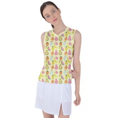 Tropical Fruits Pattern  Women s Sleeveless Sports Top by gloriasanchez