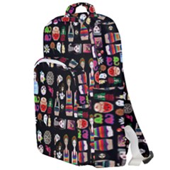 Drawing Collage Black Double Compartment Backpack by snowwhitegirl