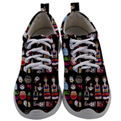 Drawing Collage Black Mens Athletic Shoes by snowwhitegirl