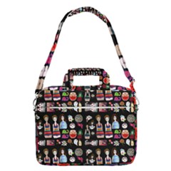 Drawing Collage Black Macbook Pro Shoulder Laptop Bag (large)