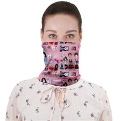 Drawing Collage Pink Face Covering Bandana (adult) by snowwhitegirl