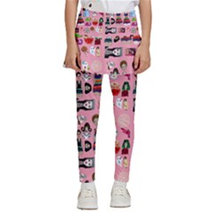 Drawing Collage Pink Kids  Skirted Pants