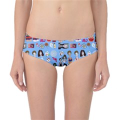 Drawing Collage Blue Classic Bikini Bottoms by snowwhitegirl