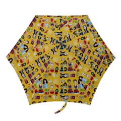 Drawing Collage Yellow Mini Folding Umbrellas by snowwhitegirl