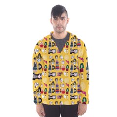 Drawing Collage Yellow Men s Hooded Windbreaker by snowwhitegirl