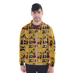 Drawing Collage Yellow Men s Windbreaker